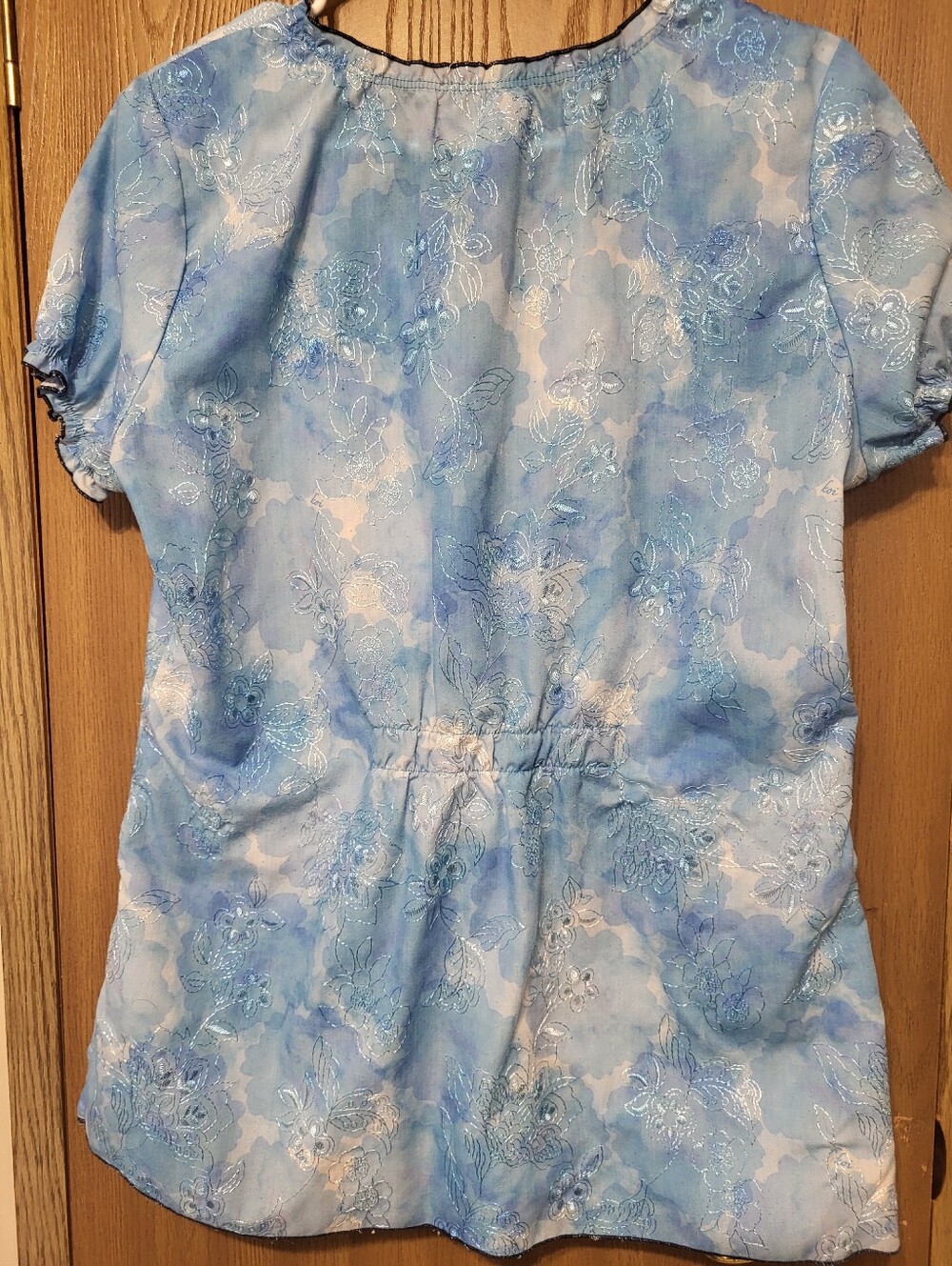Embroidered Scrub Top - Picture 5 of 5